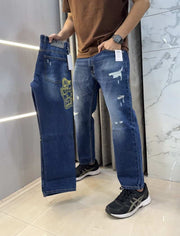 Zar a Blue Designer Premium Ripped Denim