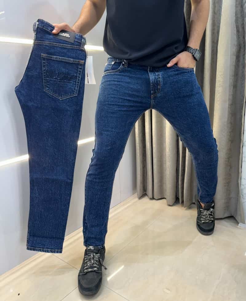 Karl Lagerfeld Dark Blue Embroidery Work Imported Premium Denim