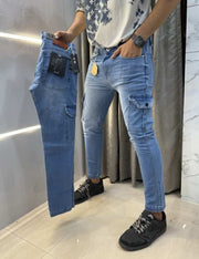 G - star Raw Sky Blue Imported Hyperfle Cargo Denim