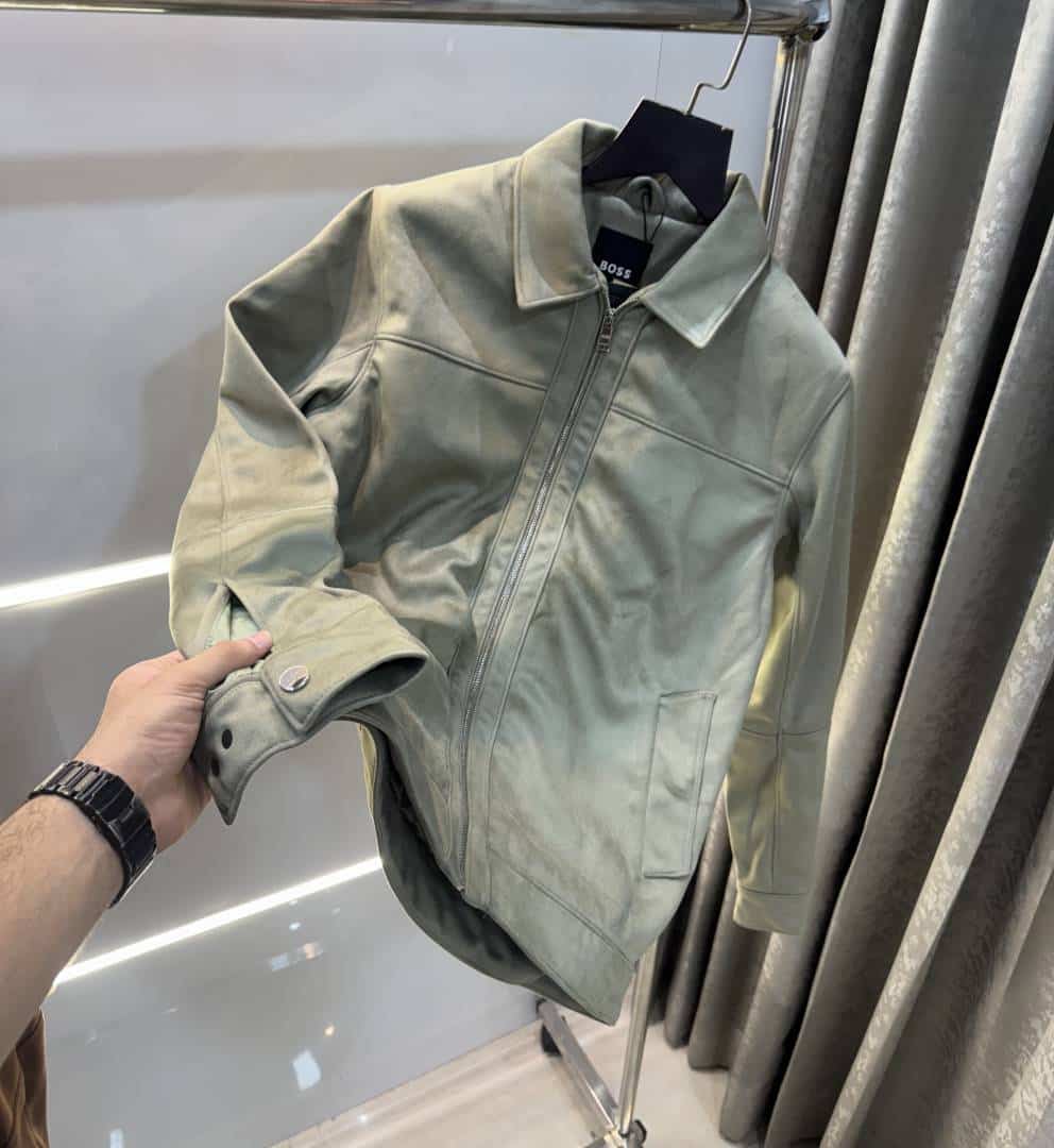Hug o BoSSAqua Green Imported Sweado Bomber Jacket