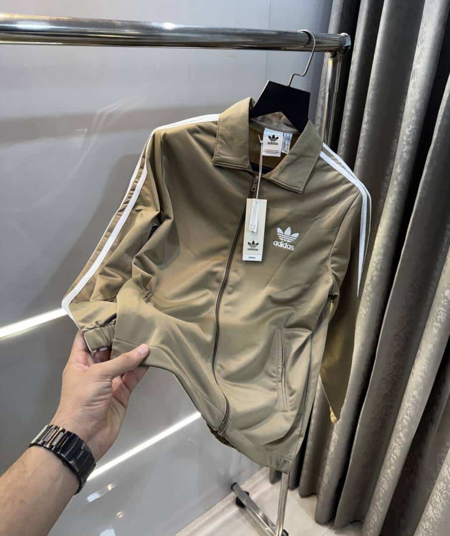 Adida s Beige Premium Classic Zipper Jacket
