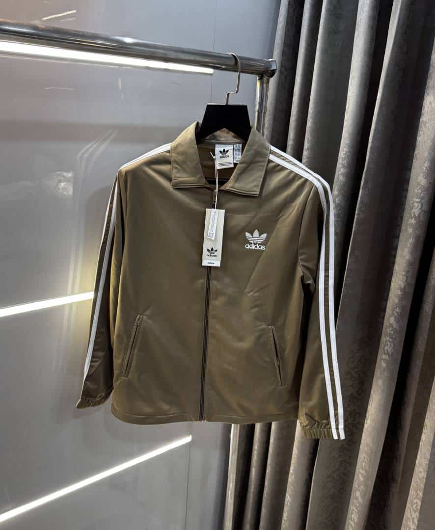 Adida s Beige Premium Classic Zipper Jacket