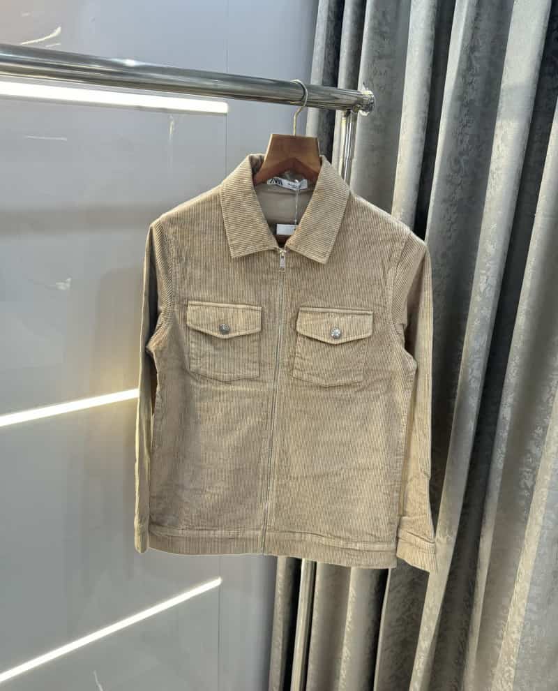 Zar a Beige Premium Classic Bomber Jacket