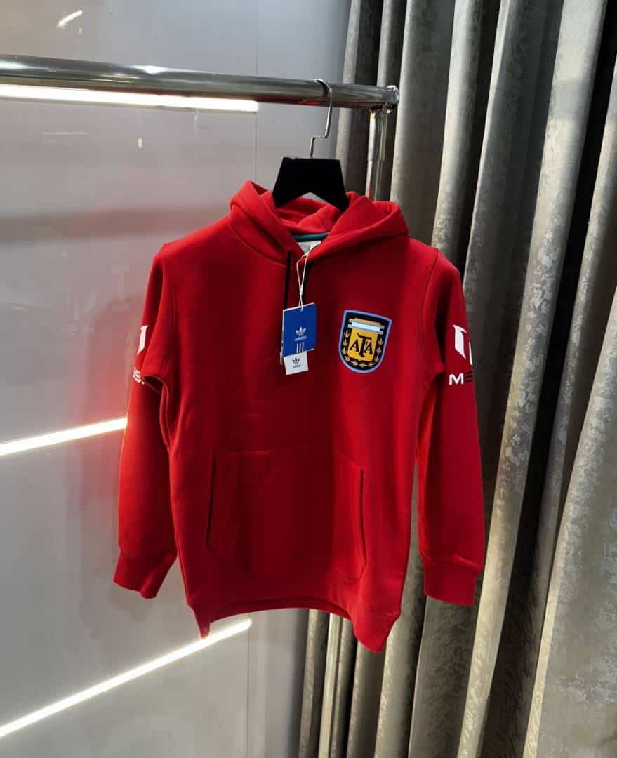 Adida s Red Messi Edition Imported Premium Hoodie