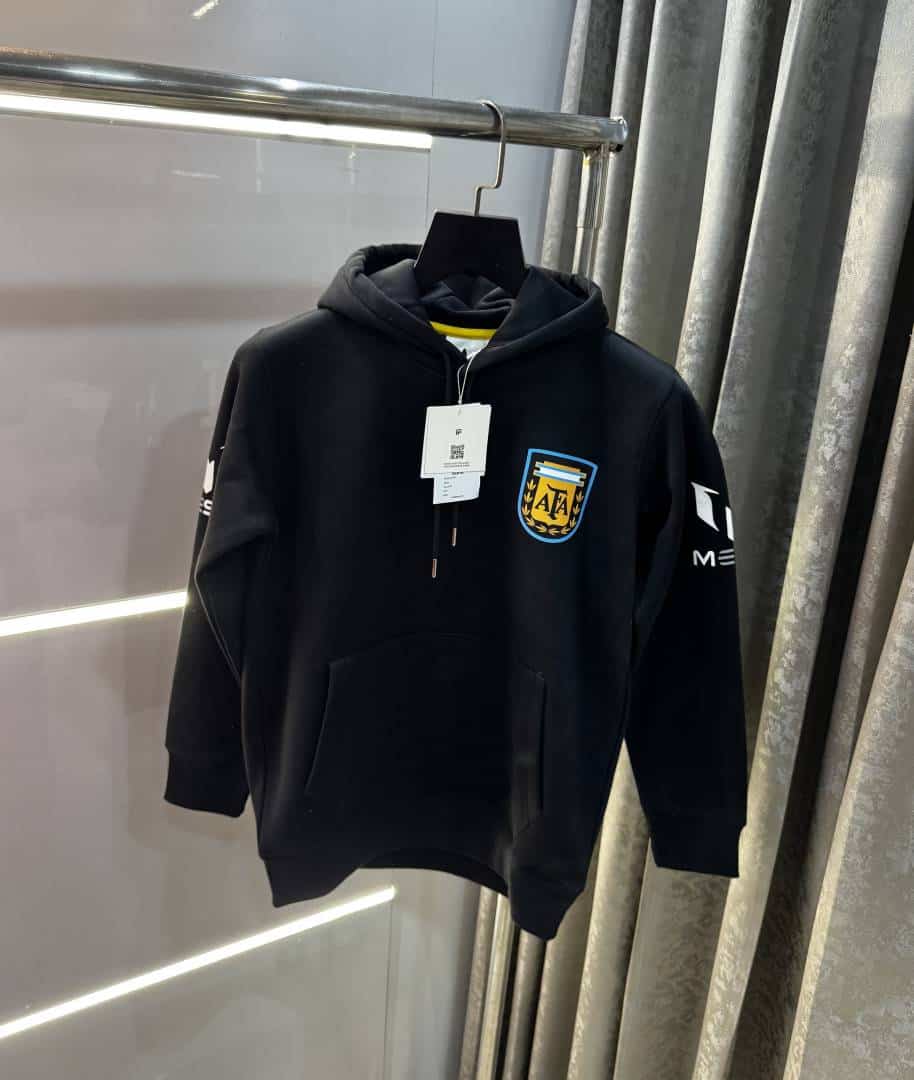 Adida s Black Messi Edition Imported Premium Hoodie