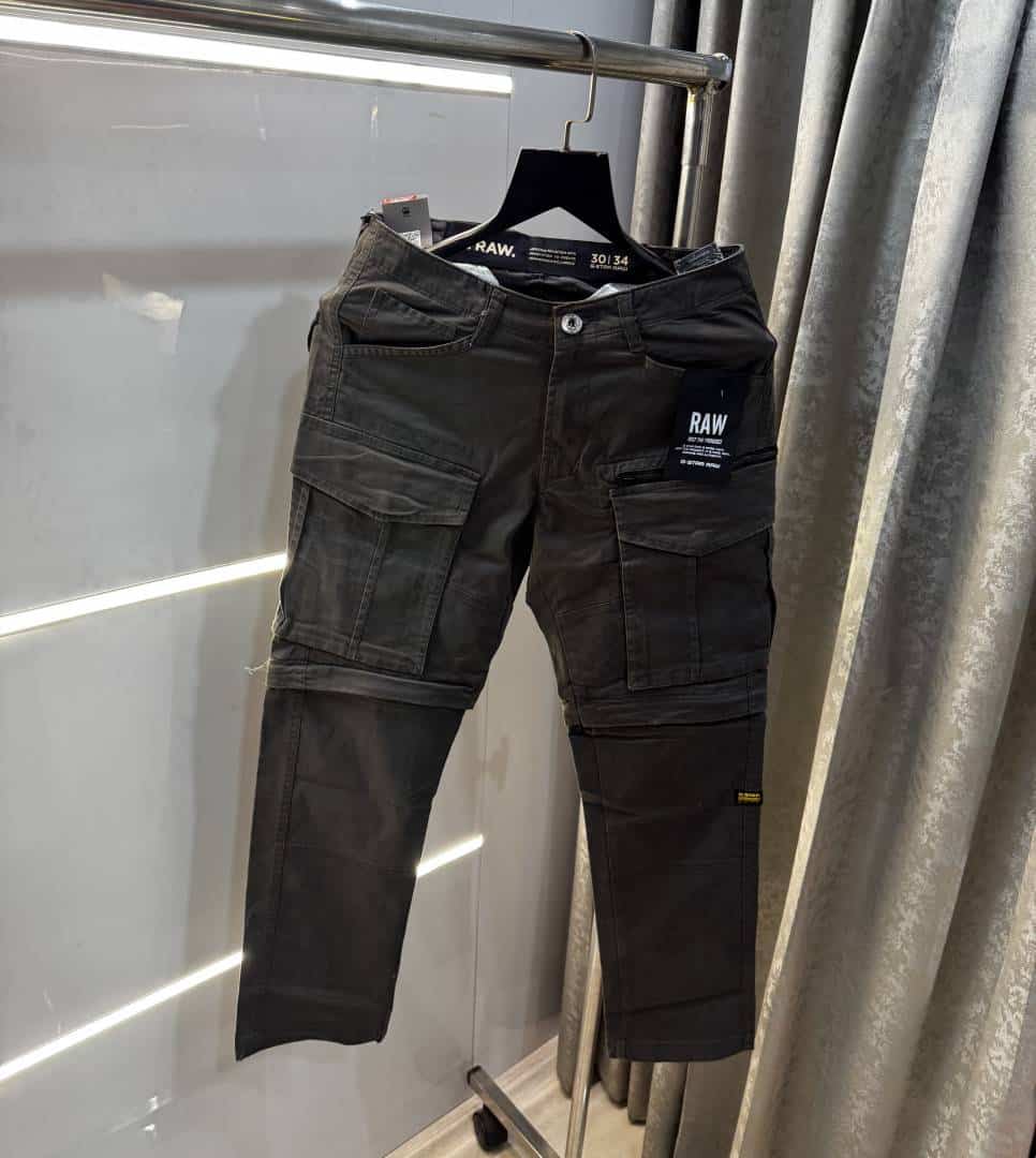 G- Star Raw Dark Grey Convertible Shorts Premium Cargo