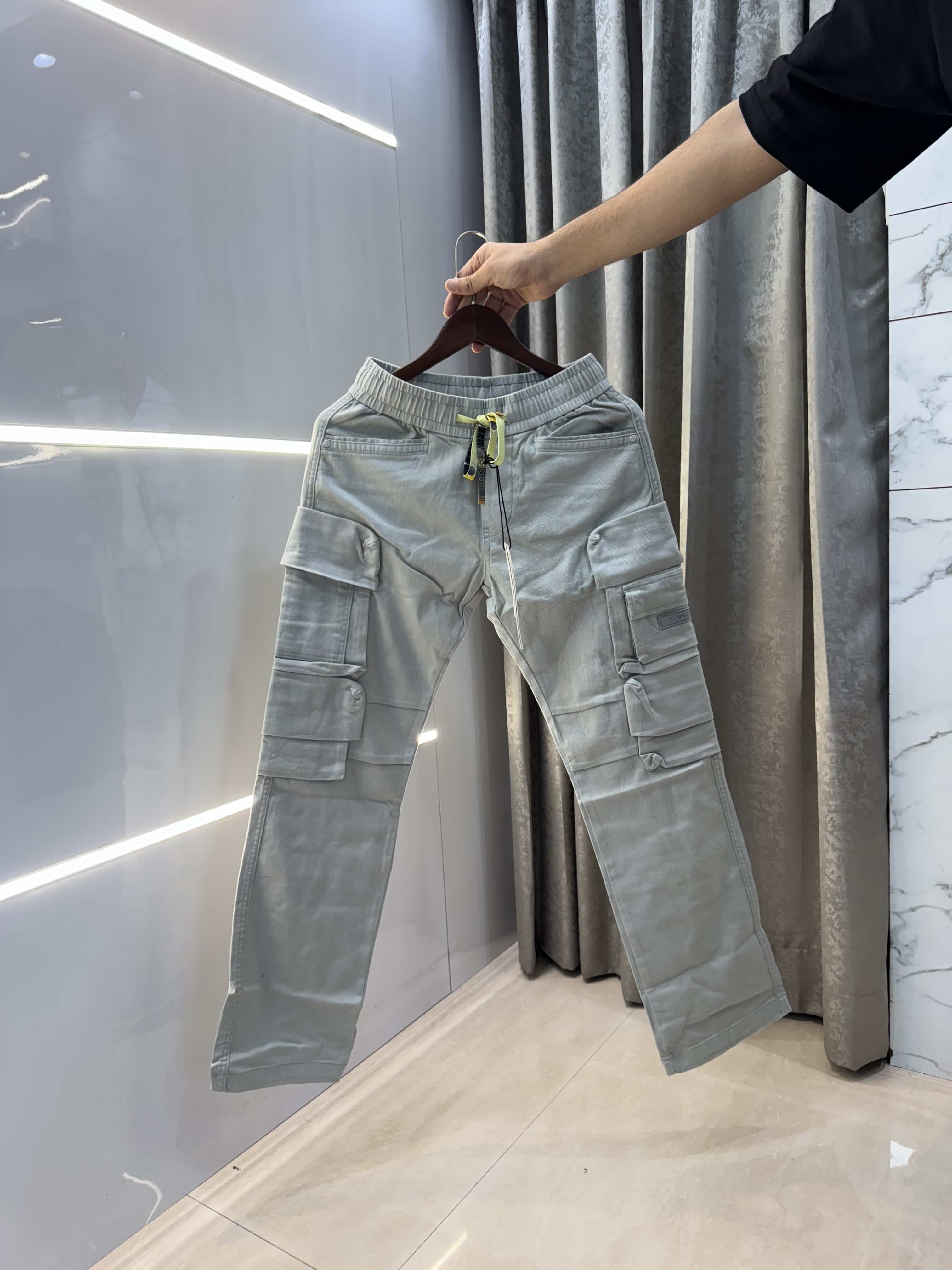 Essentia l Light Grey Imported Baggy Cargo
