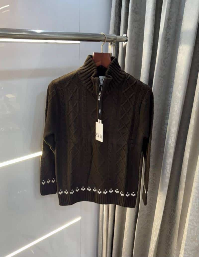 Zar a Brown Knitted Premium Pull Over