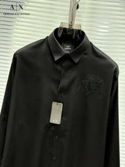 Arman i E·xchange Black EmB0Ssed Logo Shirt With Premium Box Packing