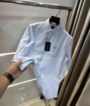 Gant Sky Blue Small Checks Premium Classic Shirt