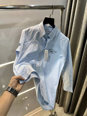 Lacost e Sky Blue Logo Work Premium Shirt