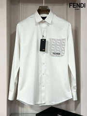 Fend i White Pocket Logo Lu...xury Shirt