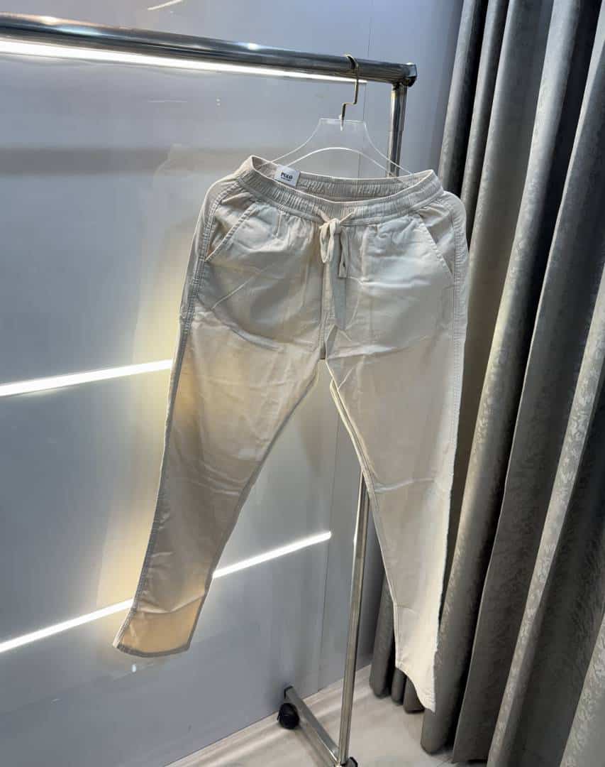 Ralp  Lauren Cream Premium Classic Cotton Pant