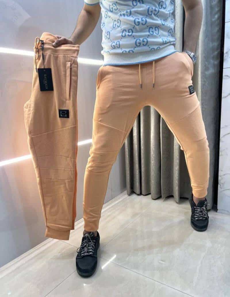 Balmai n Paris Peach Steel Logo Imported Premium Rider Jogger