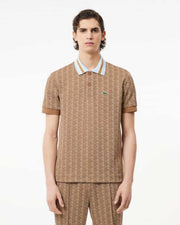 Lacost e Beige Embroidery Logo Premium Polo T-Shirt