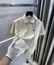 Valentin o Cream MonogR..aM Imported Luxury Polo T-Shirt