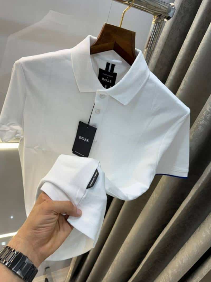 Hugo Bos s _X POR5Ch3 Edition White Premium Polo T-Shirt