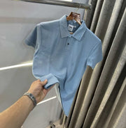 Zar a Sky Blue Premium Knitted Classic Polo T-Shirt With Box Packing