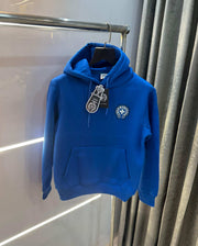 Chrome  Hearts Black Embroidery Logo Imported Hoodie