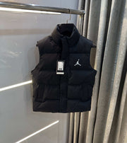 Air  Jordan Black Imported Sleeveless puffer Jacket