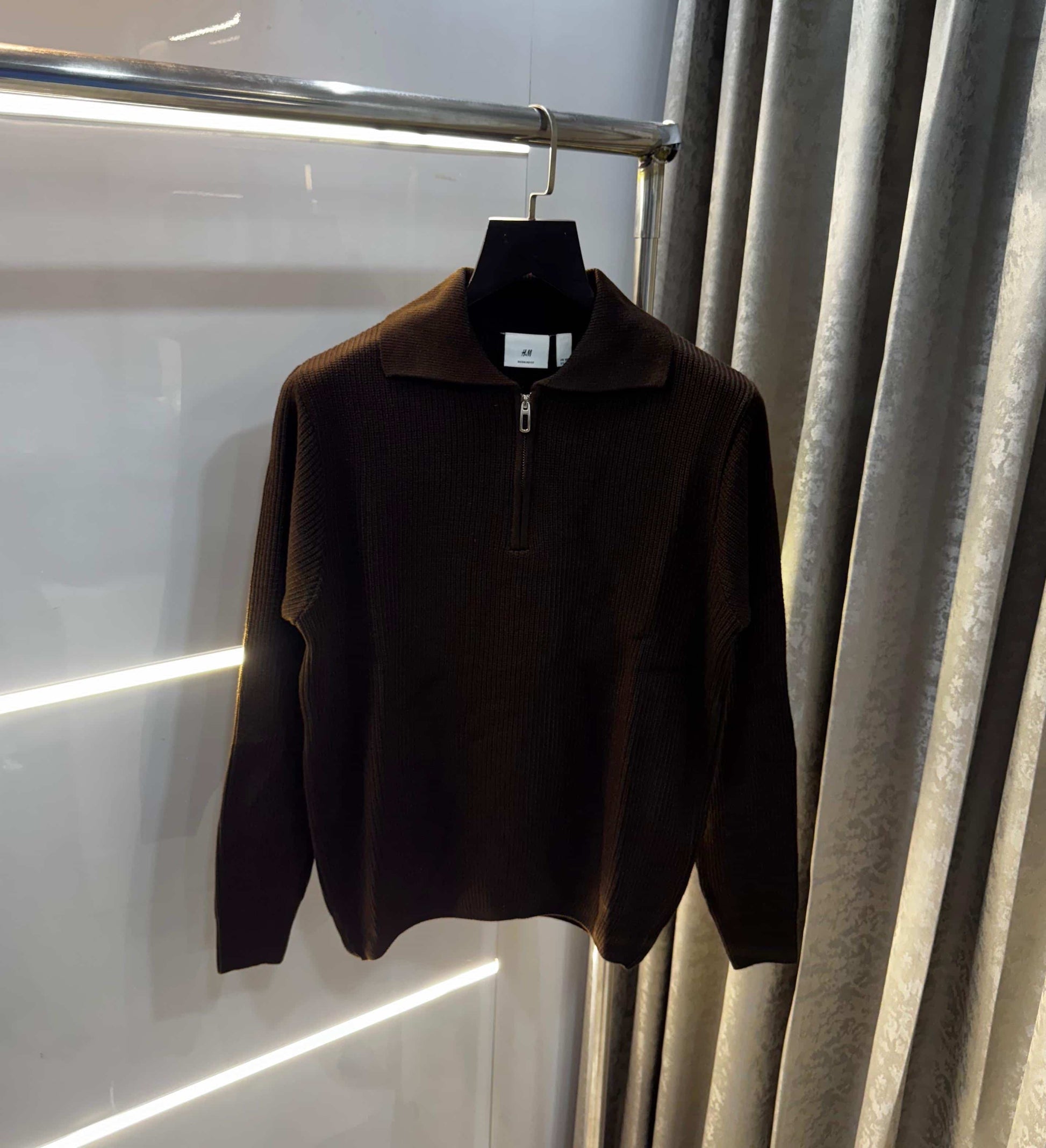 H &M Brown Imported Premium Knitted Pull Over
