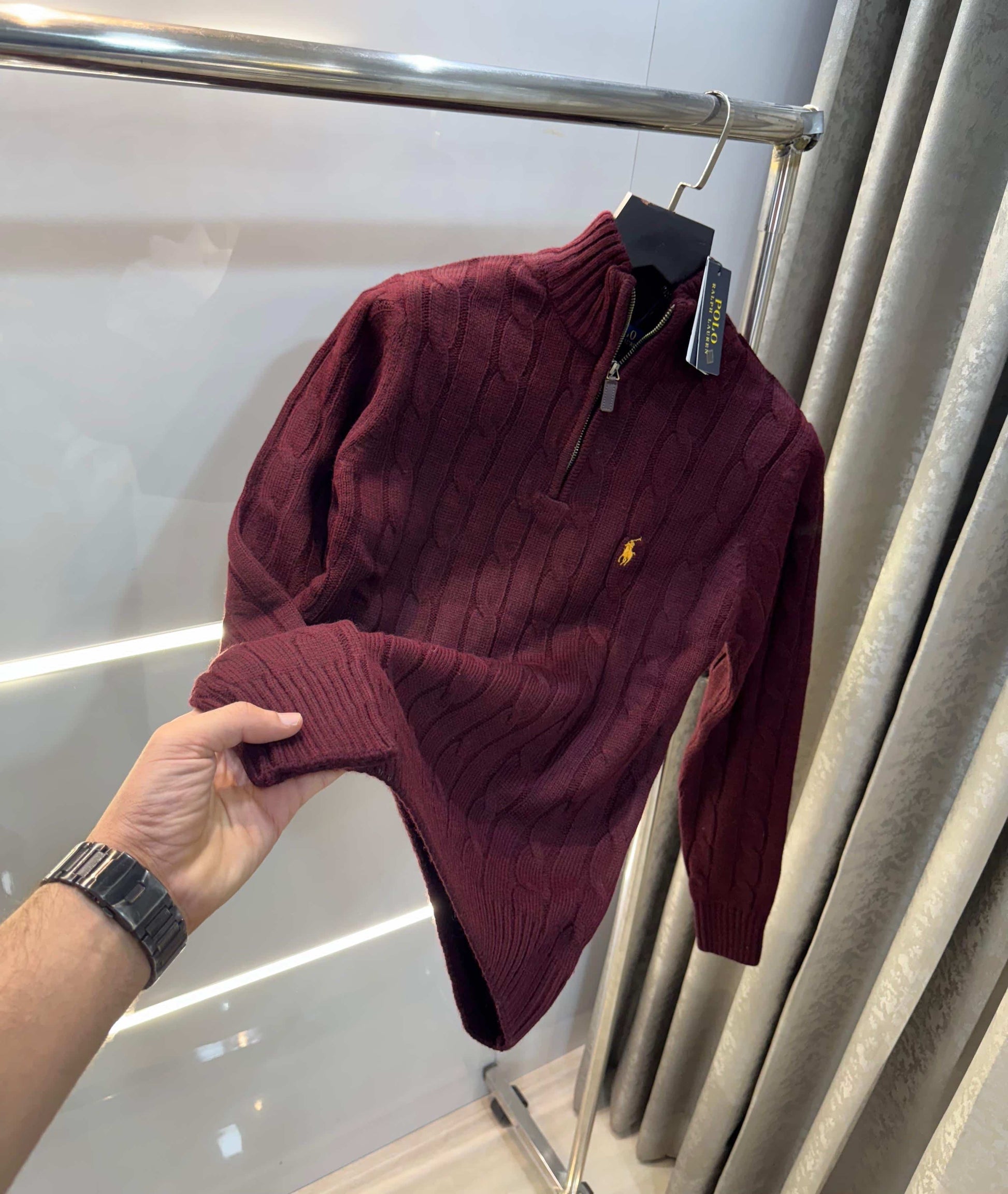 Ralph Laure n Wine Imported Knitted Pull Over