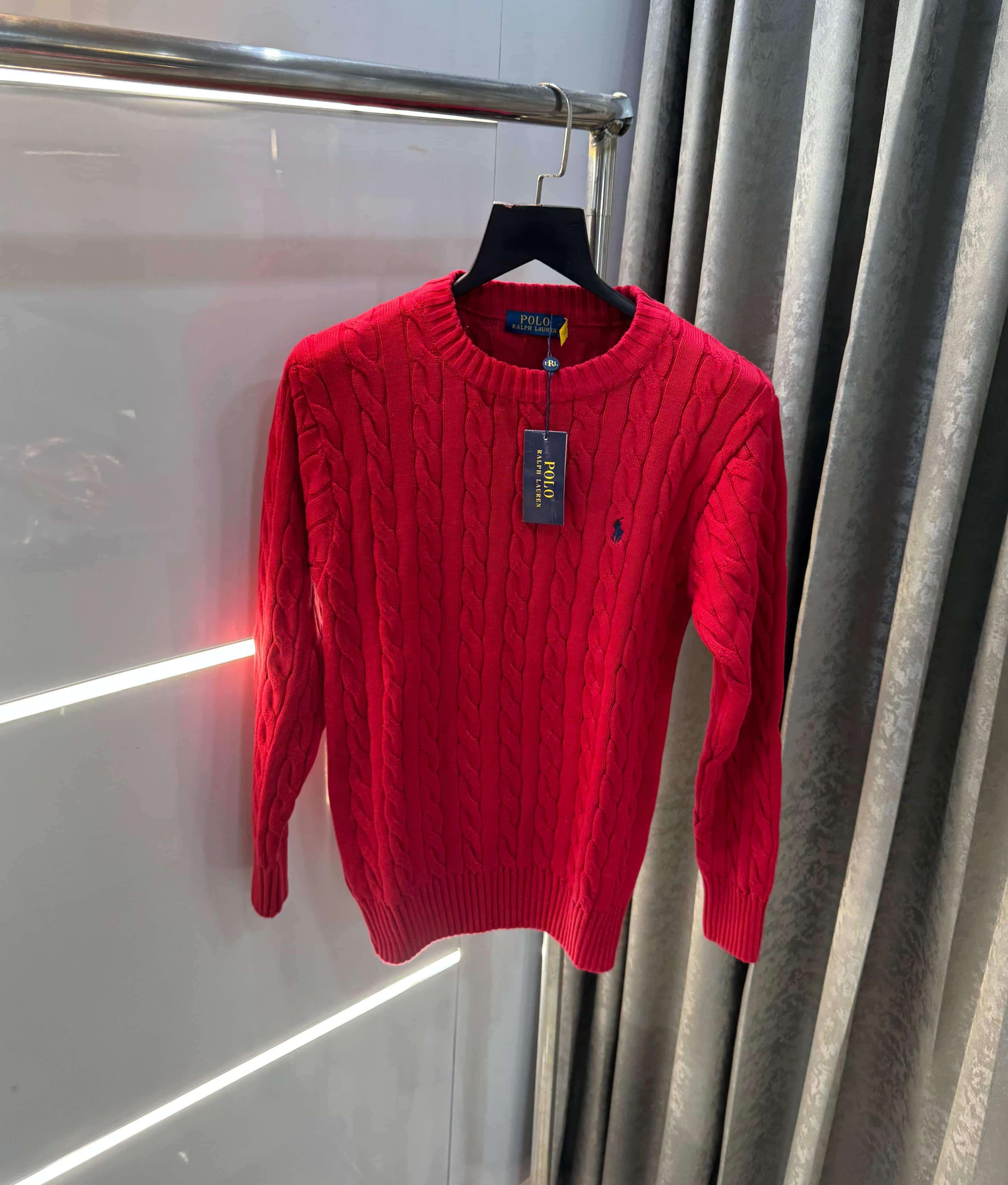Ralph Laure n red  Imported Knitted Pull Over
