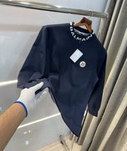 Balmai n Paris Navy Blue Logo Work Imported Sweatshirt