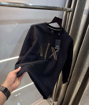 Arman i Exchange Black Logo Print Premium Sweatshirt