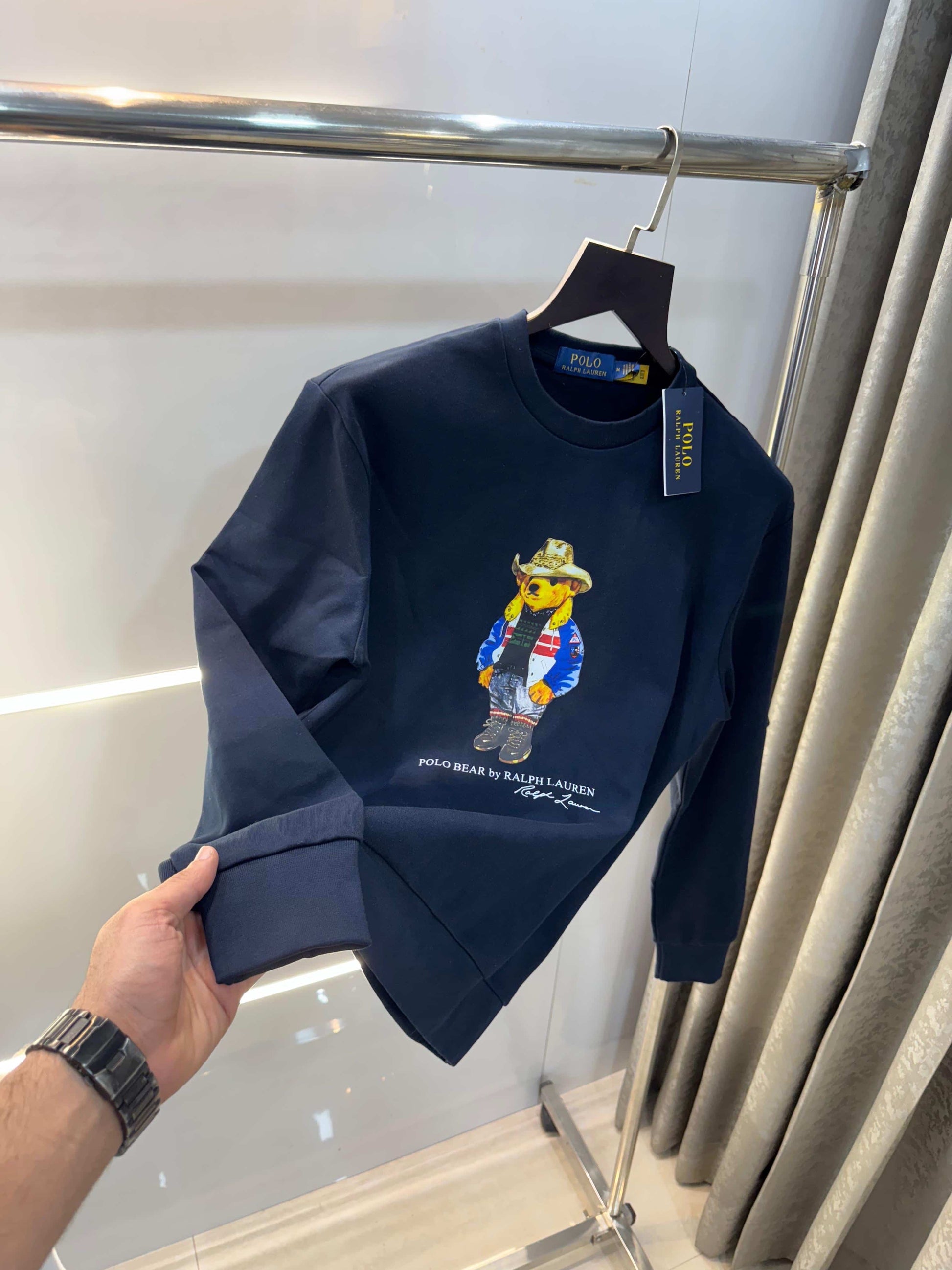 Ralph Laure n Navy Blue Print Premium Sweatshirt