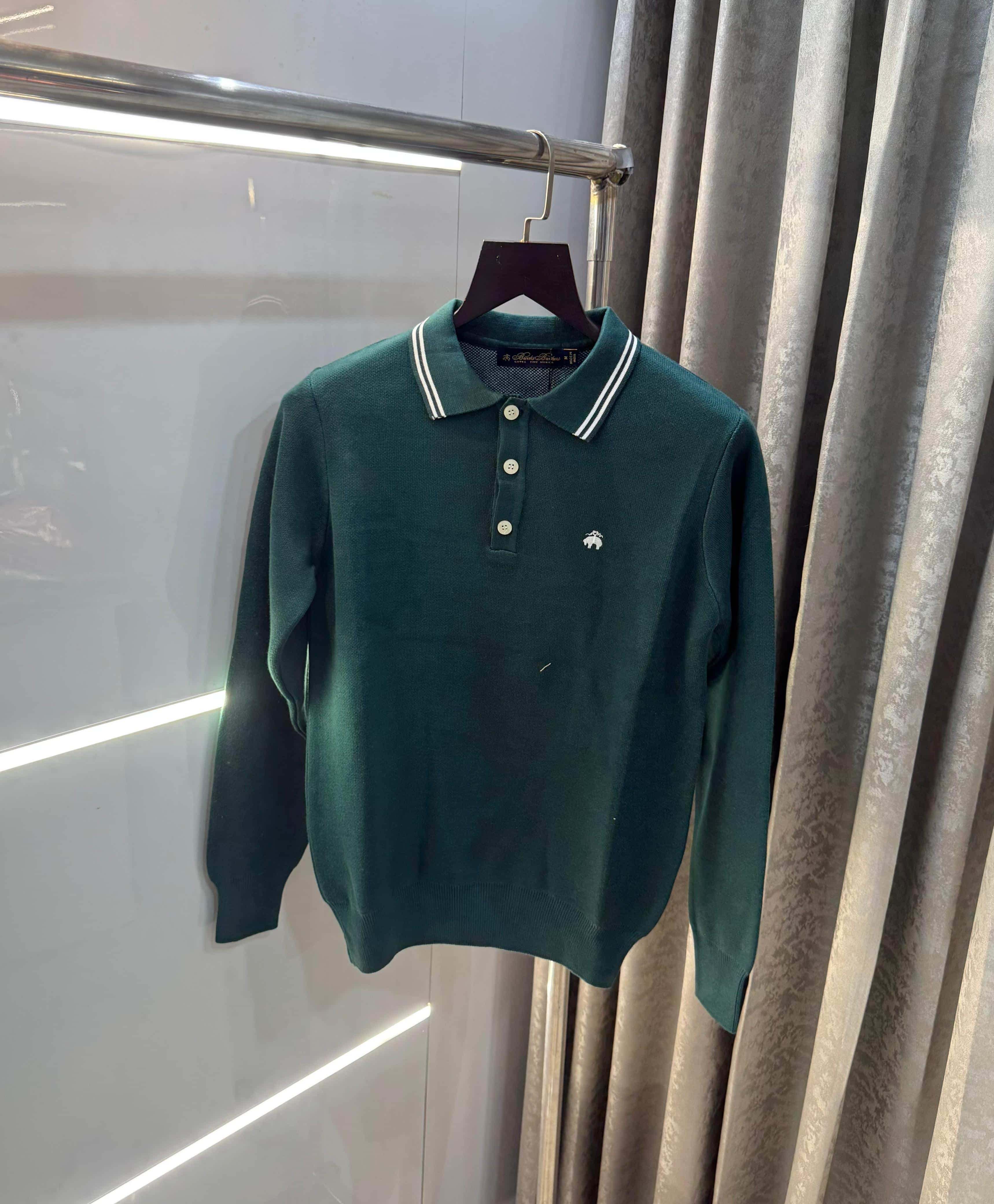 Brooks Brother Bottle Green Premium Knitted Pull Over