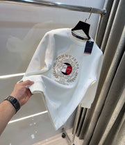 Tomm y Hilfiger White Embroidery Logo Premium Sweatshirt