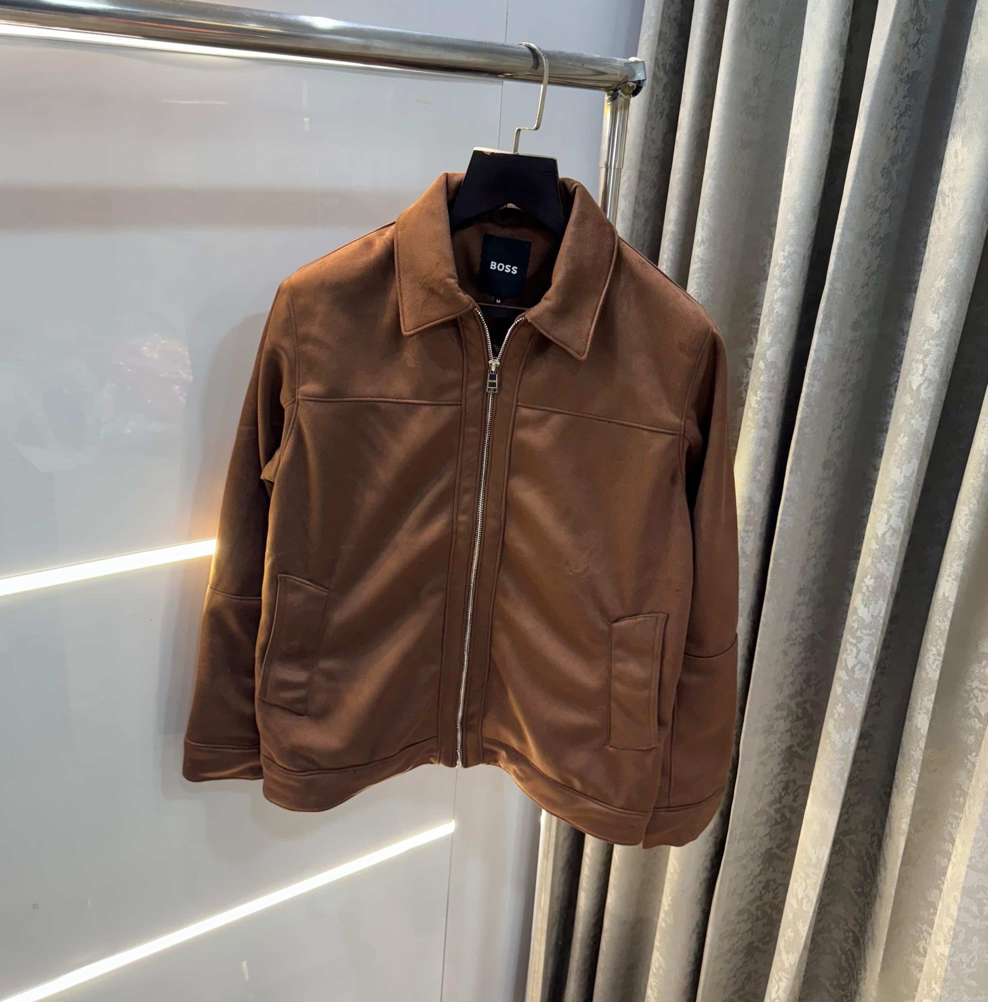 Hugo bos s Tan  Imported Sweado Bomber Jacket