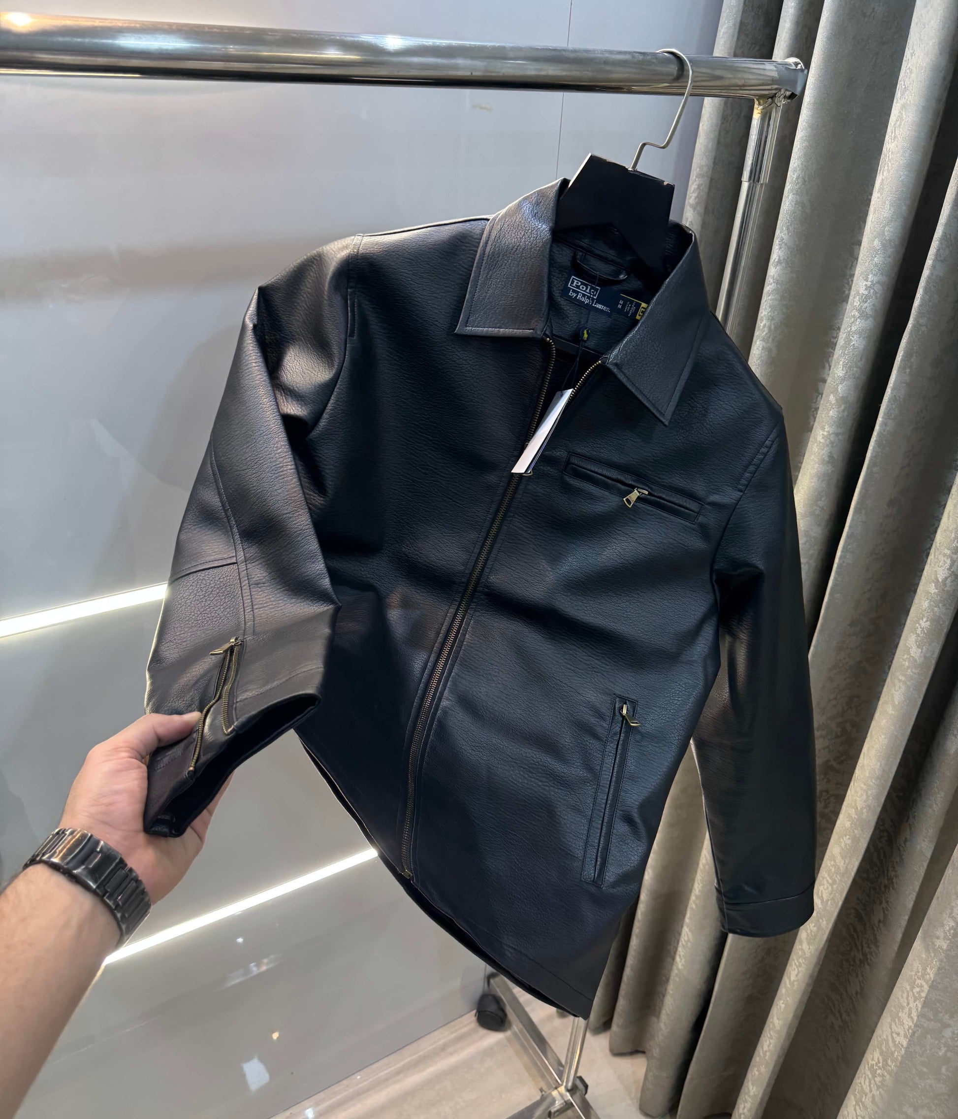 Ralph  Lauren Black Luxury Leather Jacket