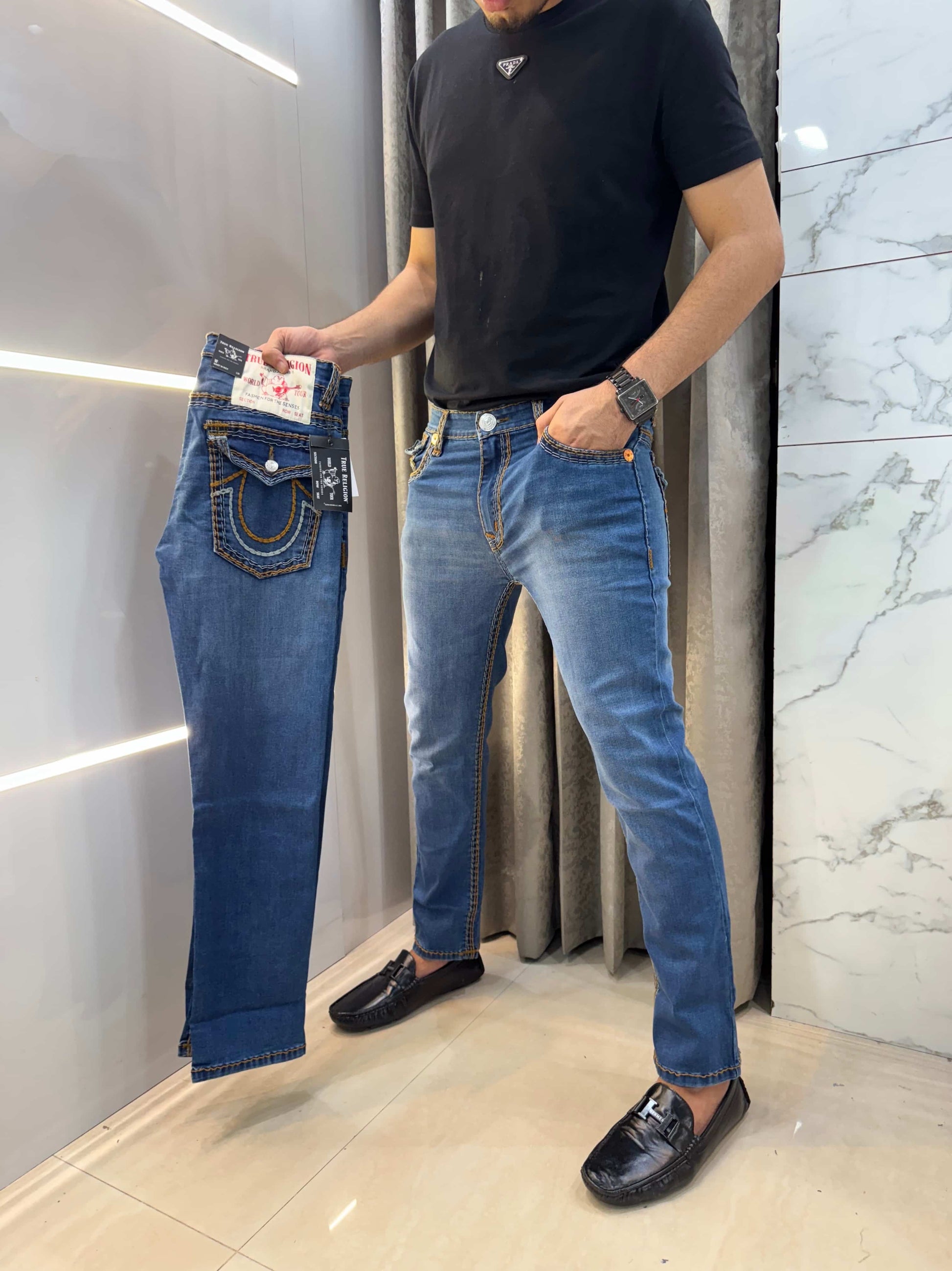 True Religion Blue Imported Premium Denim