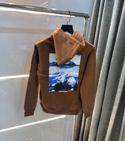 The  North Face Brown Printed Imported Hoodie