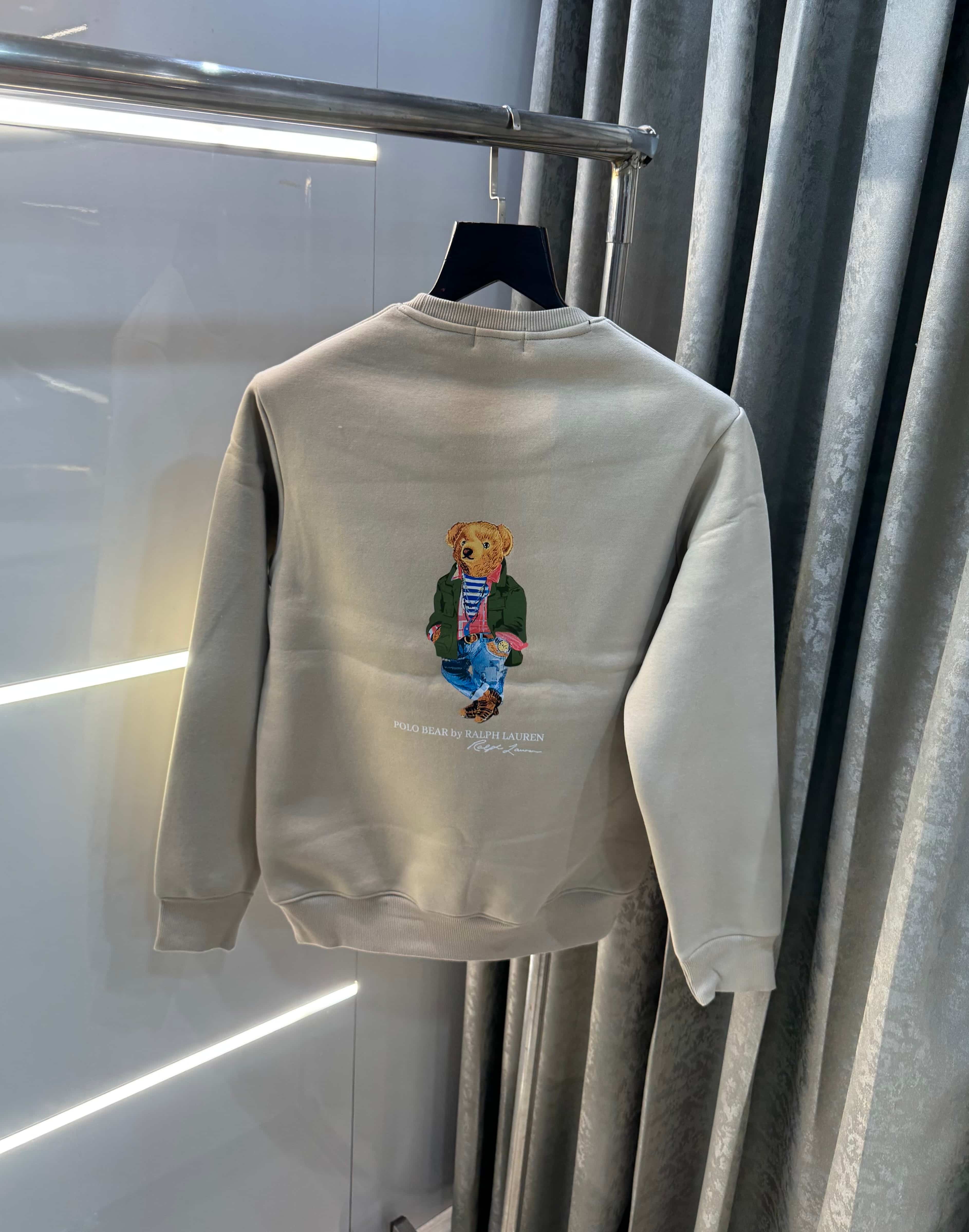 Ralph  Lauren Cream Teddy Edition Imported Sweatshirt