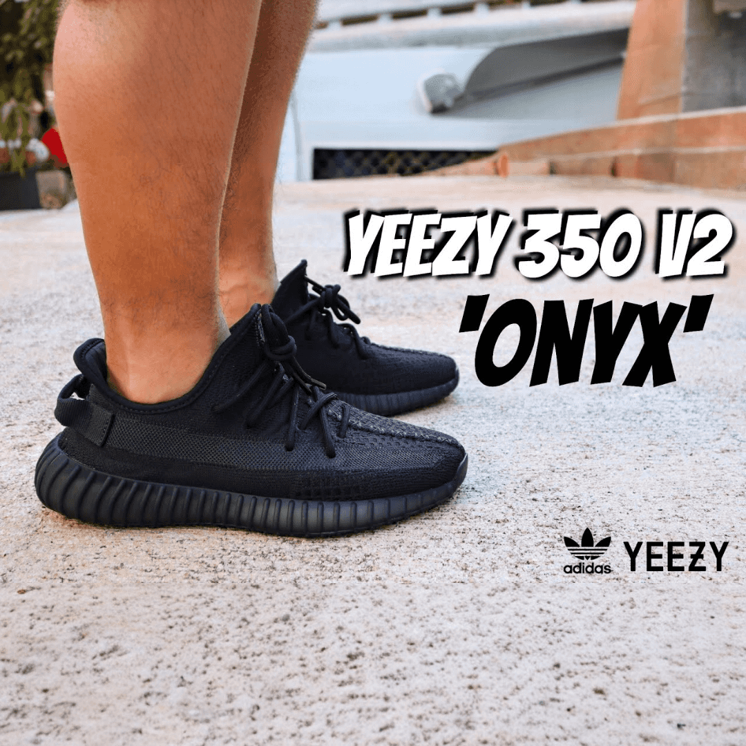 Adidas Yeezy Boost 350 V2 Onyx Full Black with Full Accessories