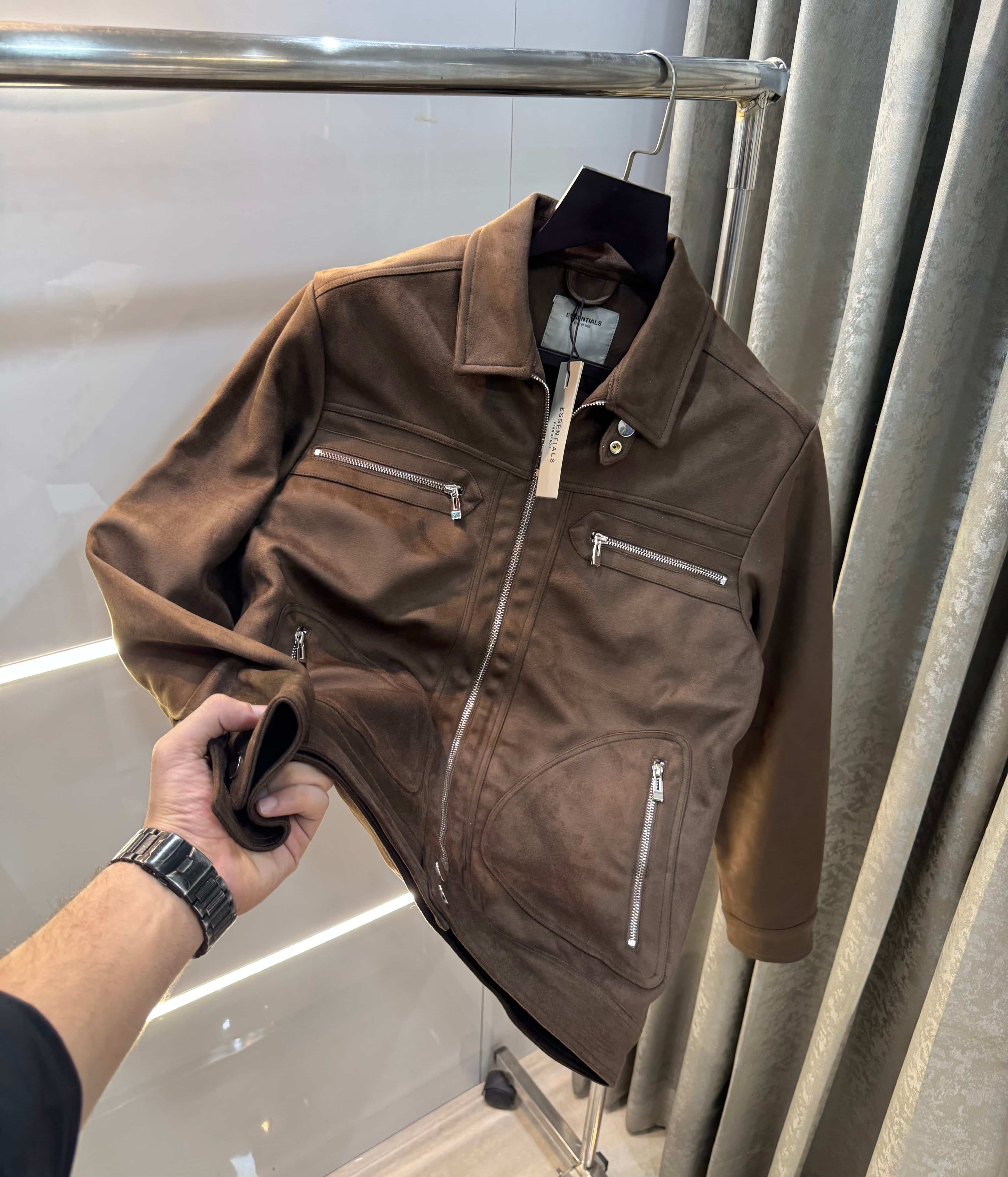 Essential fe4R. Of g-oD.. Dark Brown Imported Bomber Jacket