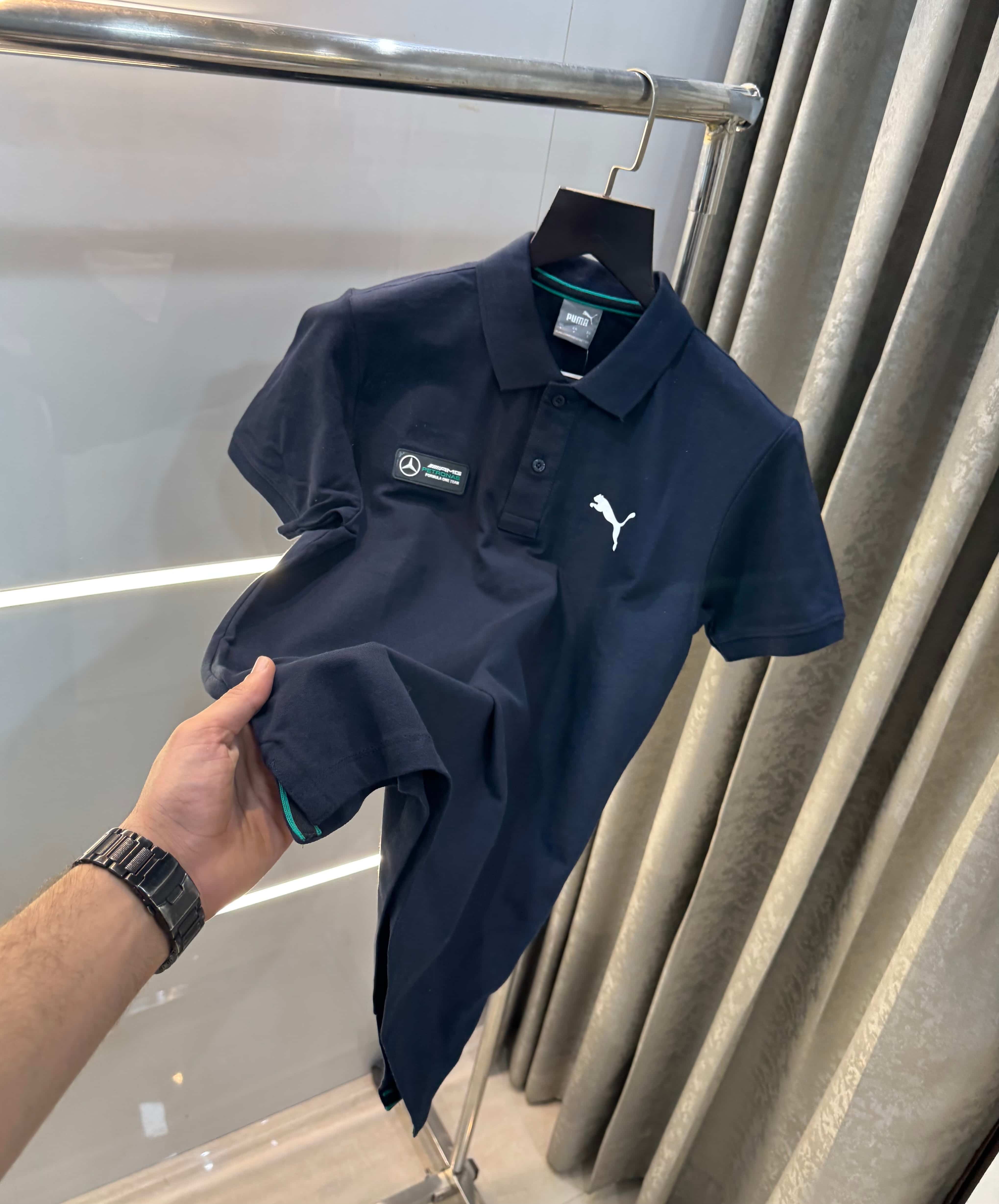 Pum a Navy Blue Mercedes Edition Premium Polo T-Shirt