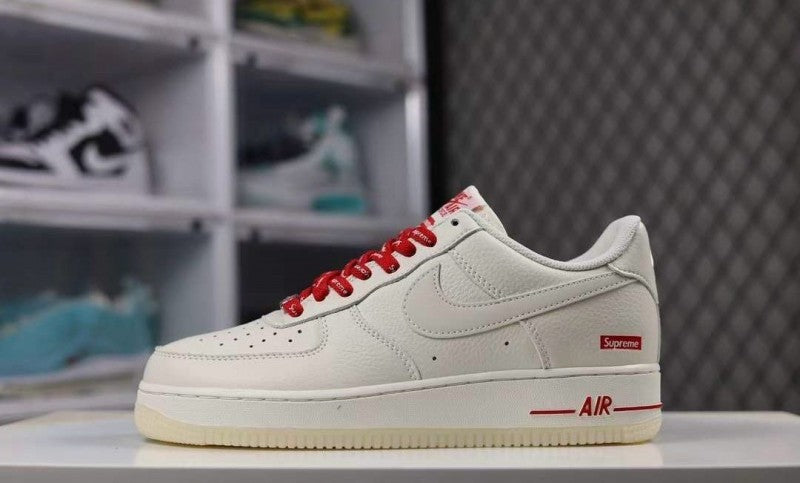 Nike AirForce 1 X Supreme CREAM RED (FIX)