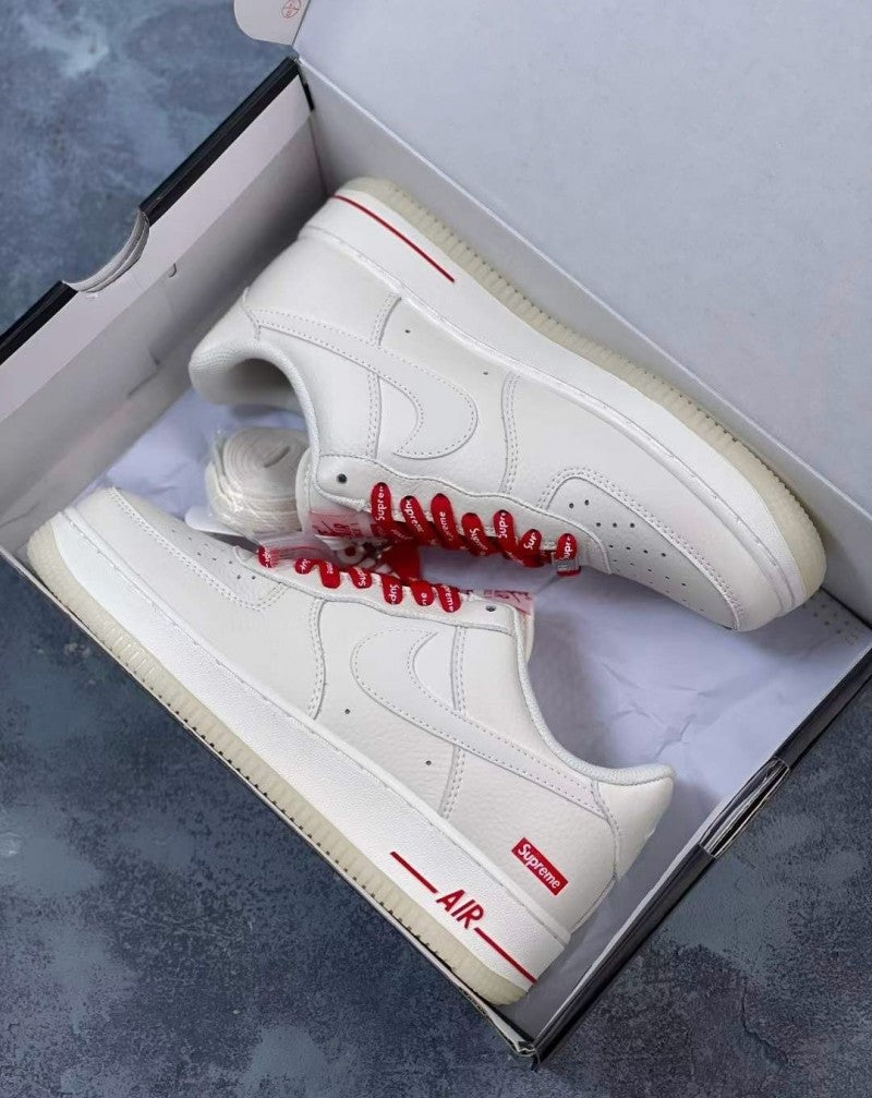 Nike AirForce 1 X Supreme CREAM RED (FIX)