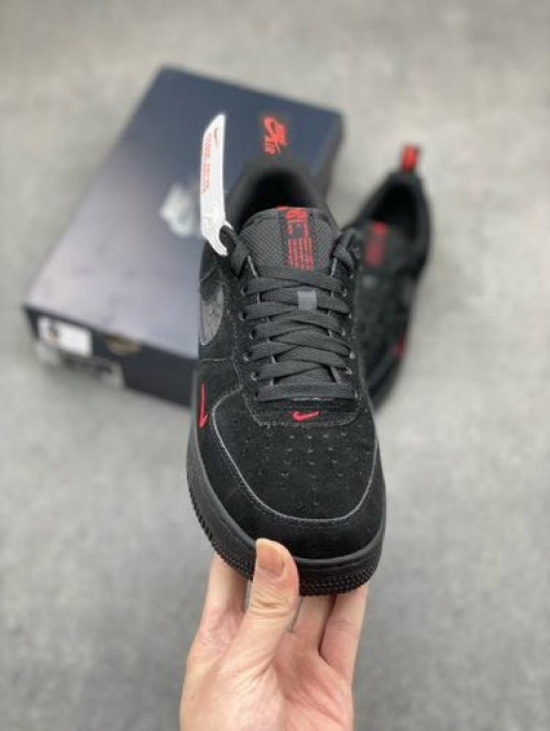 Nike Airforce 1 LOW MULTI SWOOSH BLACK CRIMSON