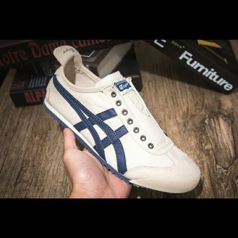 Onitsuka Tiger Mexico 66 Slip On BEIGE NAVY BLUE (FIX)