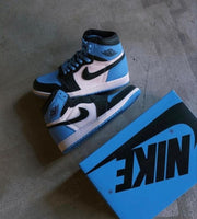 Nike Air Jordan Retro 1 High UNC TOE SEMI UA WITH OG BOX