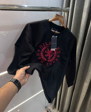 Tommy  Hilfiger Black Embroidery Logo Premium Sweatshirt