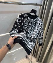 Dolce&Gabbana Black Designer Imported Knitted Pull Over