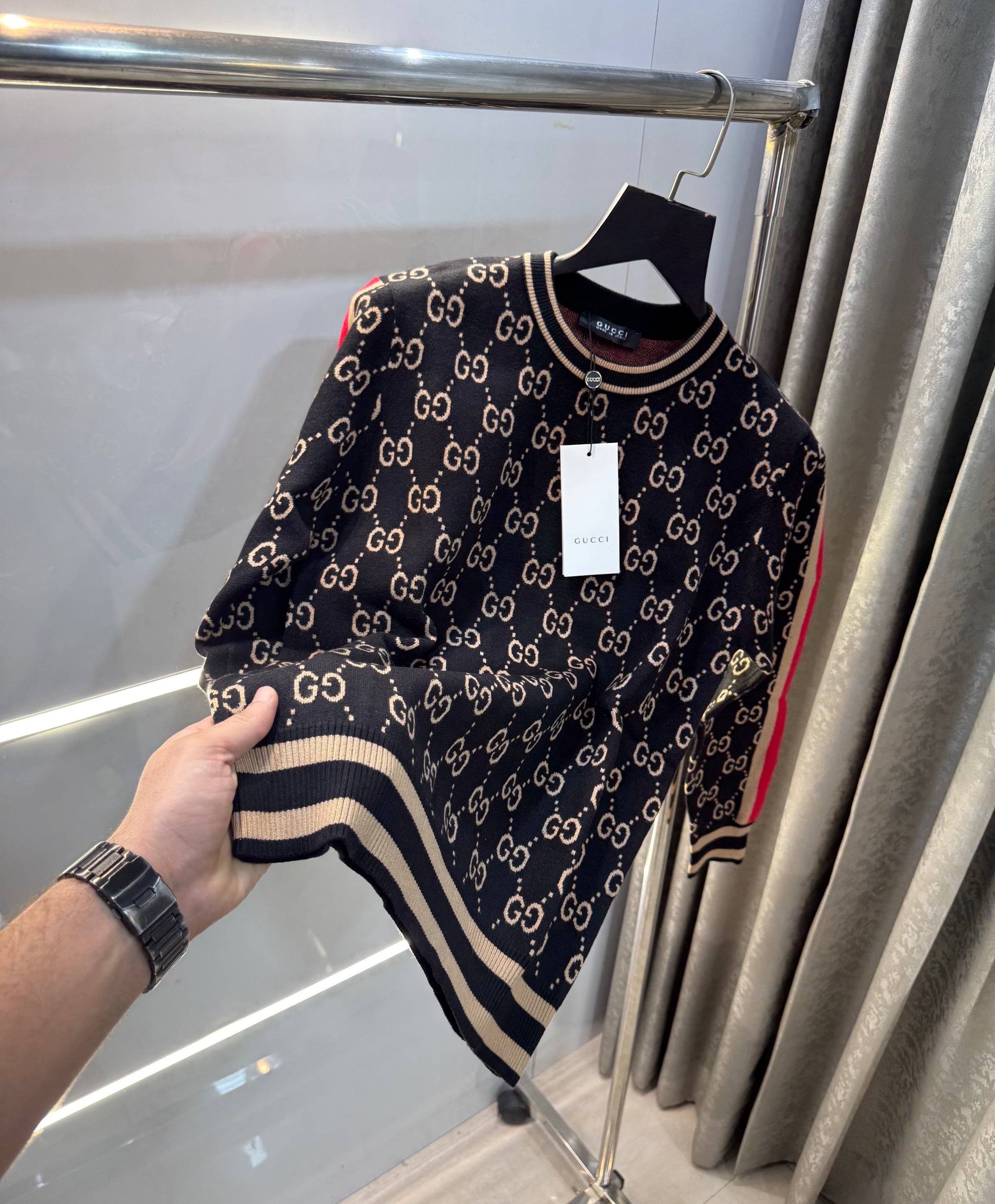 Gucc i Black Designer Imported Knitted Pull Over