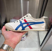 Onitsuka Tiger Sneakers Mexico 66 Slip on White Blue Red Sneakers For Mens