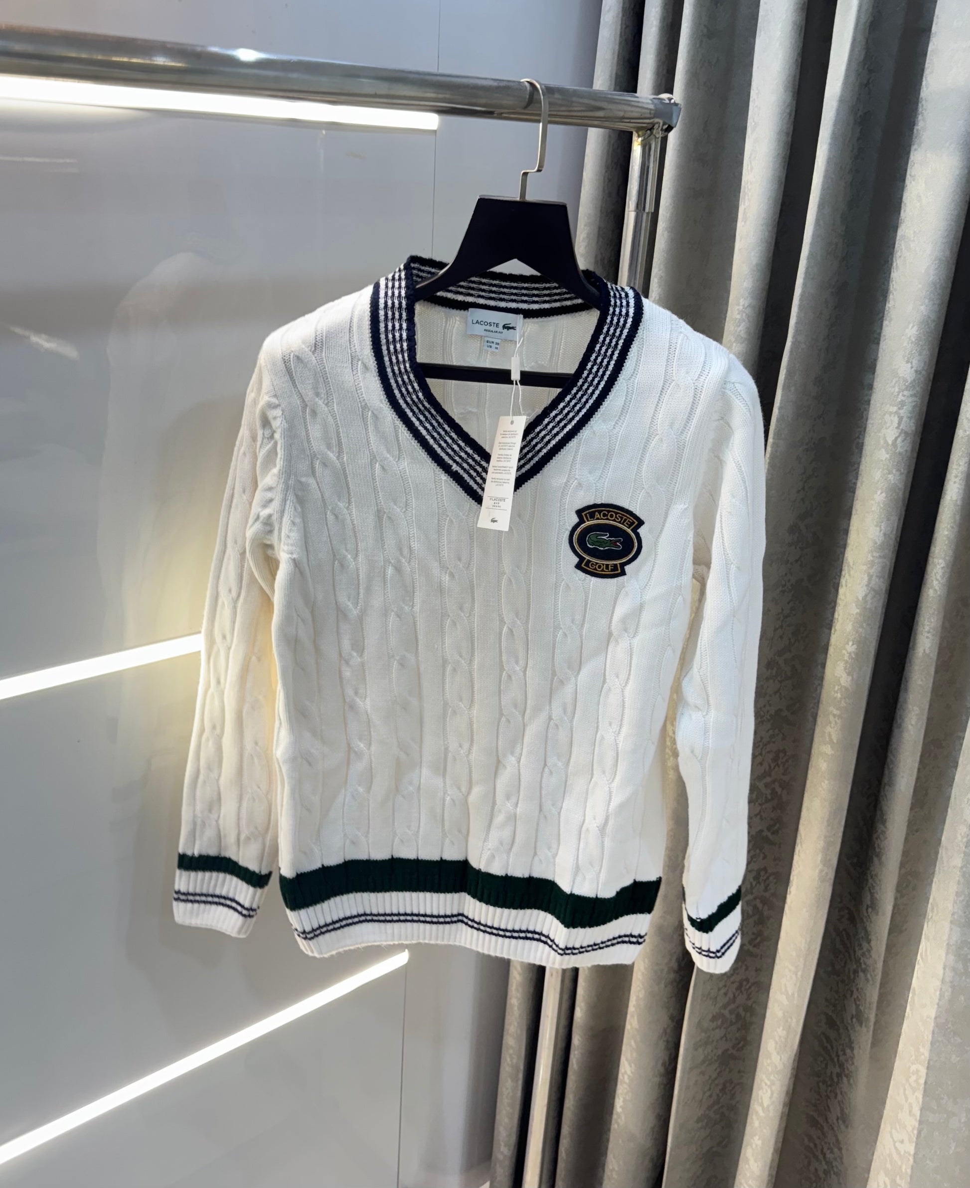 Lacost e White Imported Knitted Pull Over